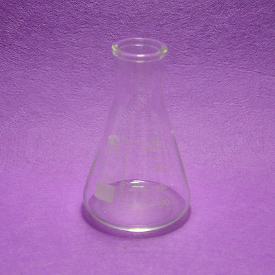250ml,Glass Erlenmeyer Flask,GG3.3 Lab Conical Flasks with Straight Neck