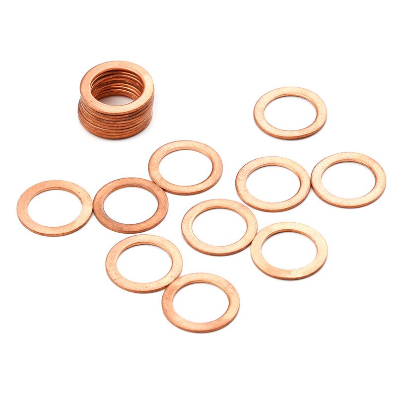 20Pcs 14*20*1MM Flat Ring Seal Kit Copper Washer Solid Gasket Sump Plug Oil Seal Tool Fittings For Generators Machinery