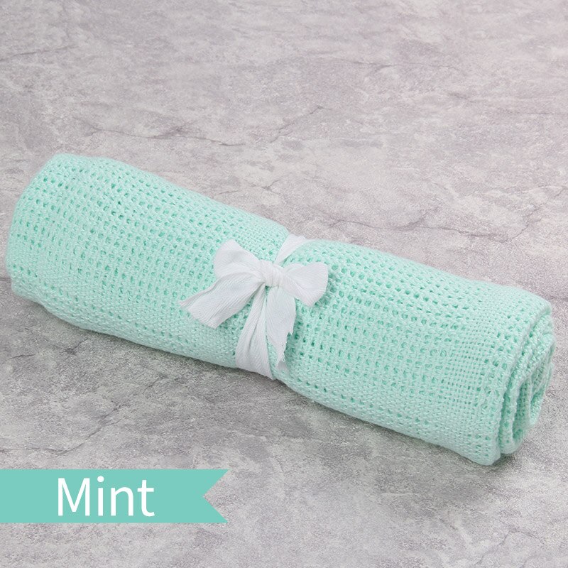 Nuovo Del Bambino Del Cotone Copertine Coperte Del Bambino Appena Nato Fasce Nursery Wrap Telo da bagno: Mint