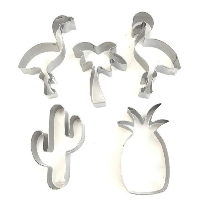 Cookie Cutter Mold Flamingo Pineapple Shape Stainless Steel Biscuit Fondant Cake Moulds Cake Mold Baking kitchen Tools