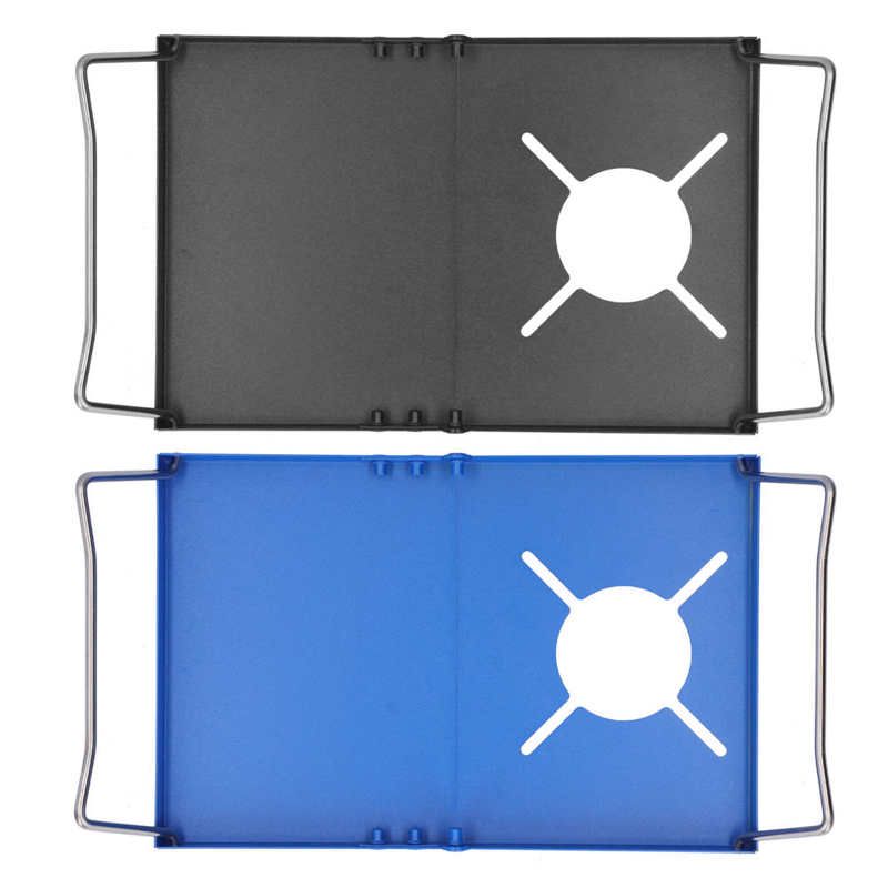 Folding Stove Table Windproof Stainless Steel Stove Stand Outdoor Stove Desk For Camping/Hiking/Travel/Picnics Small Patio Table