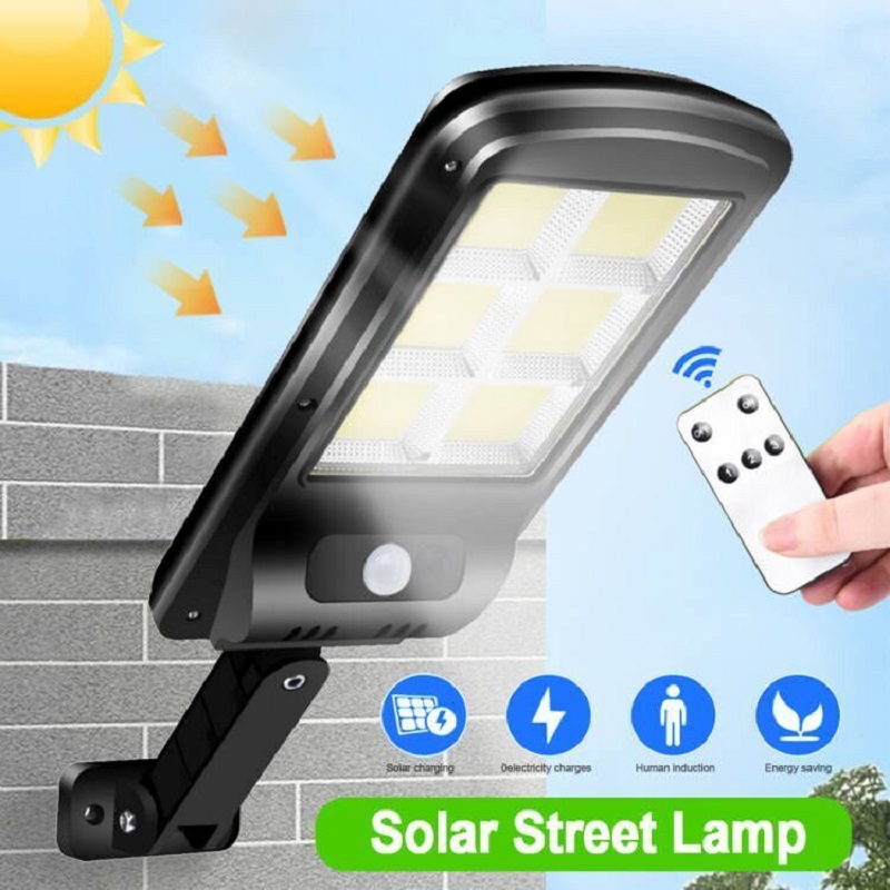 1~6PCS 72/108/117COB LED Solar Street Lamp Cob Solar Lights Outdoor PIR Motion Detector Light Solar Powered Lantern For Carden