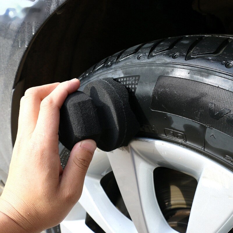 Auto Wax Polijsten Spons Zeshoekige Grip Applicator Hand Band Wax Spons Hoge Dichtheid Spons Auto Wasstraat Tire C
