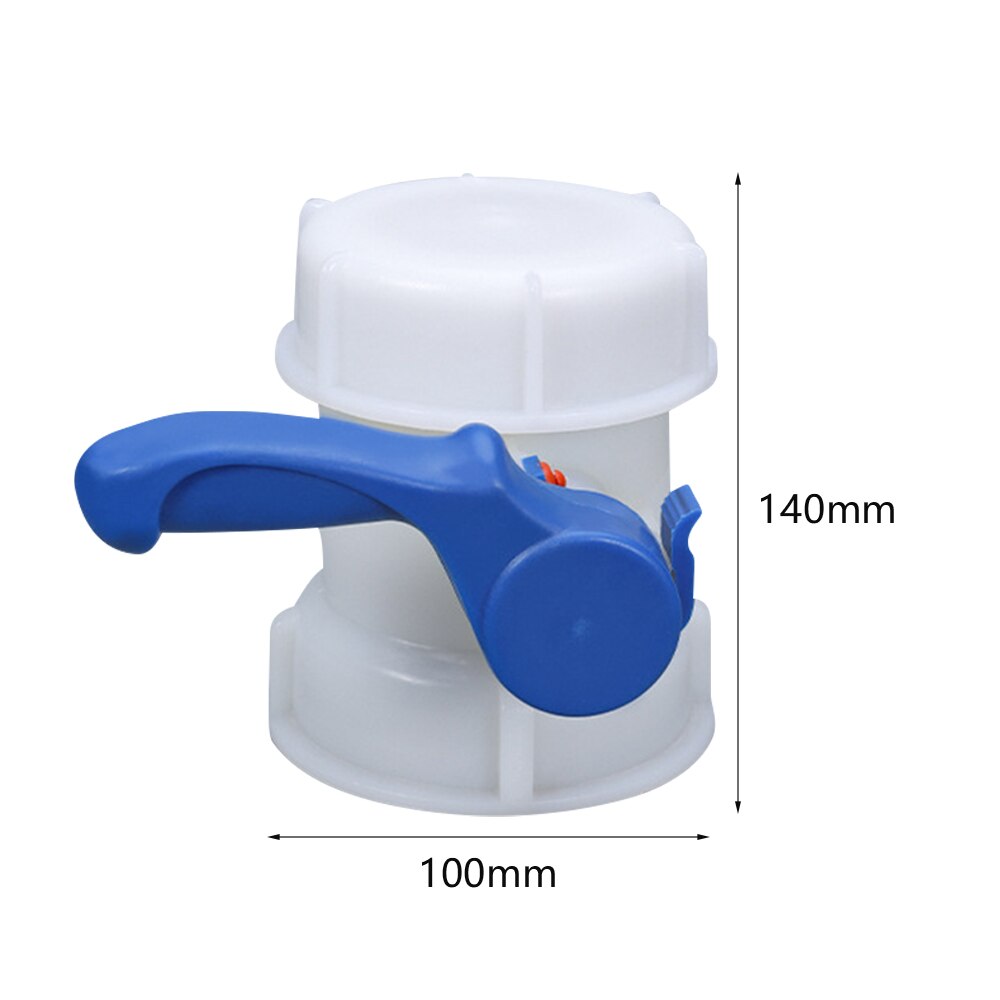 Plastic DN40/DN50/DN80 Active/integrated Butterfly Valve for IBC Tank Container 1000L Switch IBC Tank Adapter: Gold