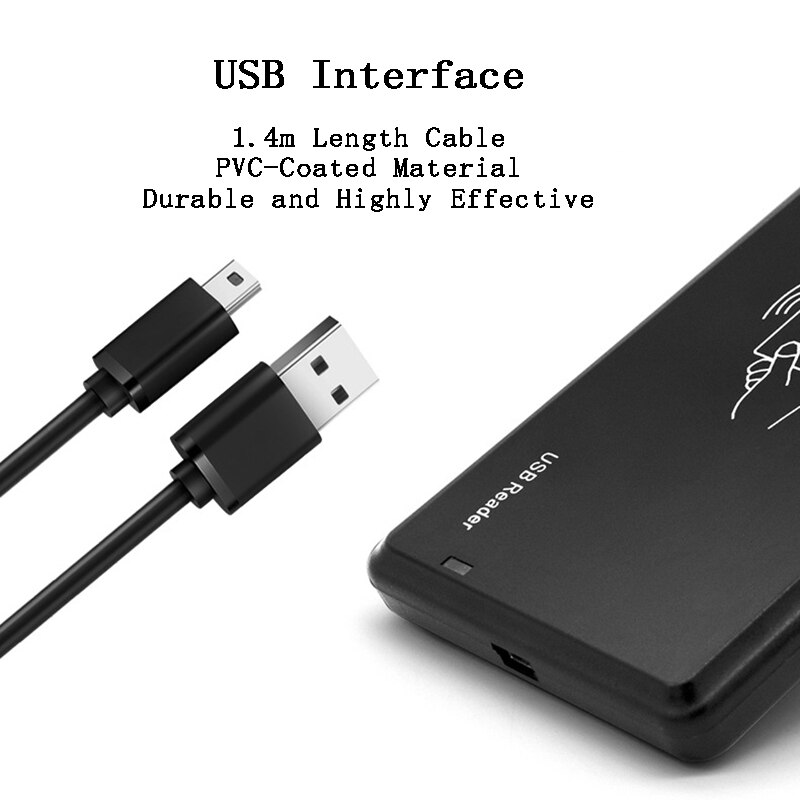 Smart RFID Card reader USB Port for Windows/Linux 125Khz/13.56MHz EM4100/TK4100/14443A ID/IC Card Contactless proximity reader