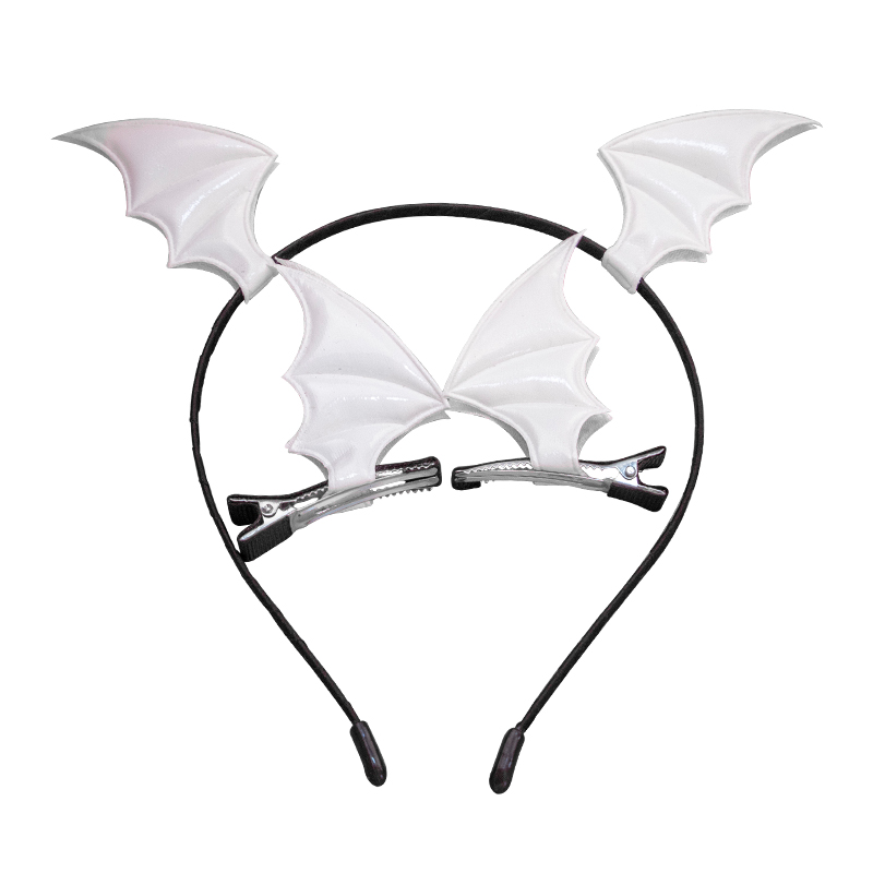 4 Uds. Diadema de Halloween, tocados para , pinzas para el pelo de Halloween, accesorios para diademas para disfraz de Cosplay: Blanco
