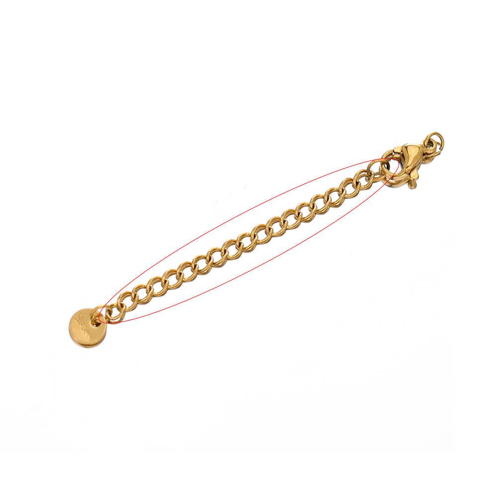 KNUIUYY 5-delige RVS Verlengkettingen Zilver - 50-150mm Voor Sieraden