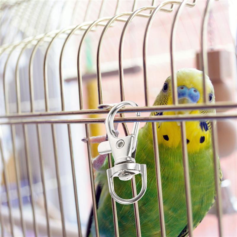20pcs Bird Cage Locks Stainless Steel Locks Pet Bird Cage Door Buckle Lock Parrot Cage Safety Buckle Door Lock