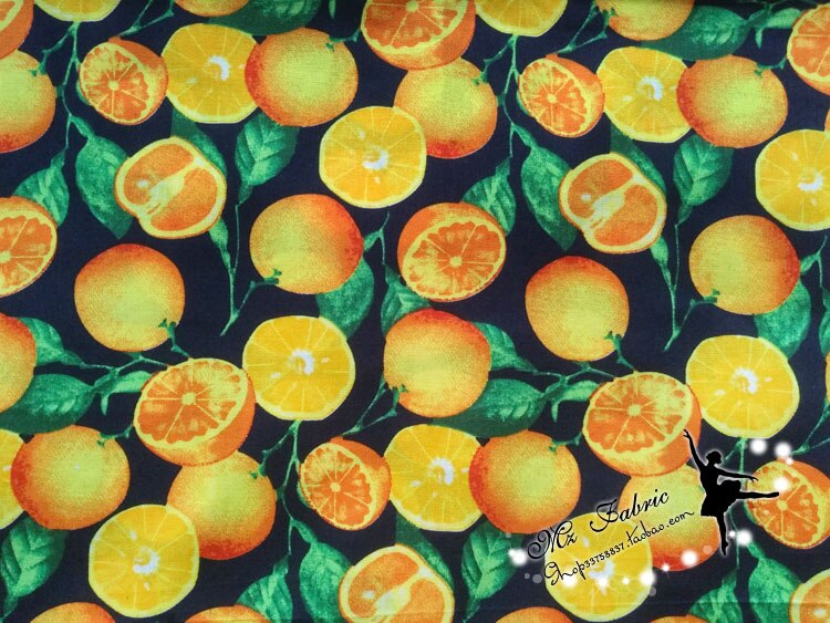 Fruit Sinaasappels Katoen Zomer Stof Voor Naaien Fat Quarter Quilten Patchwork Pop Kids 50*145Cm
