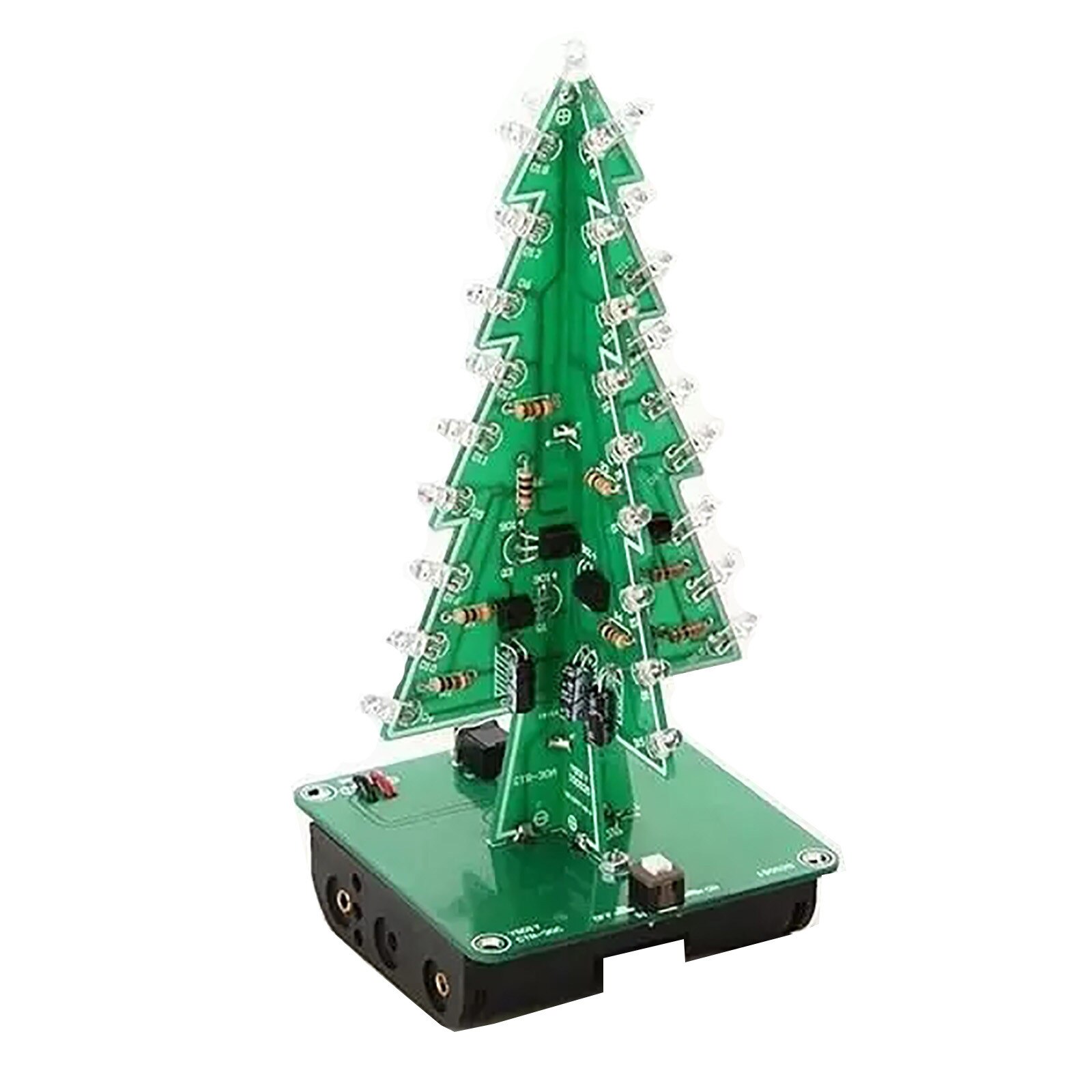tridimensional 3D árbol de Navidad Kit con luz LED DIY rojo/verde/amarillo RGB LED Flash Kit de circuito electrónico Fun Suite # y30: Default Title