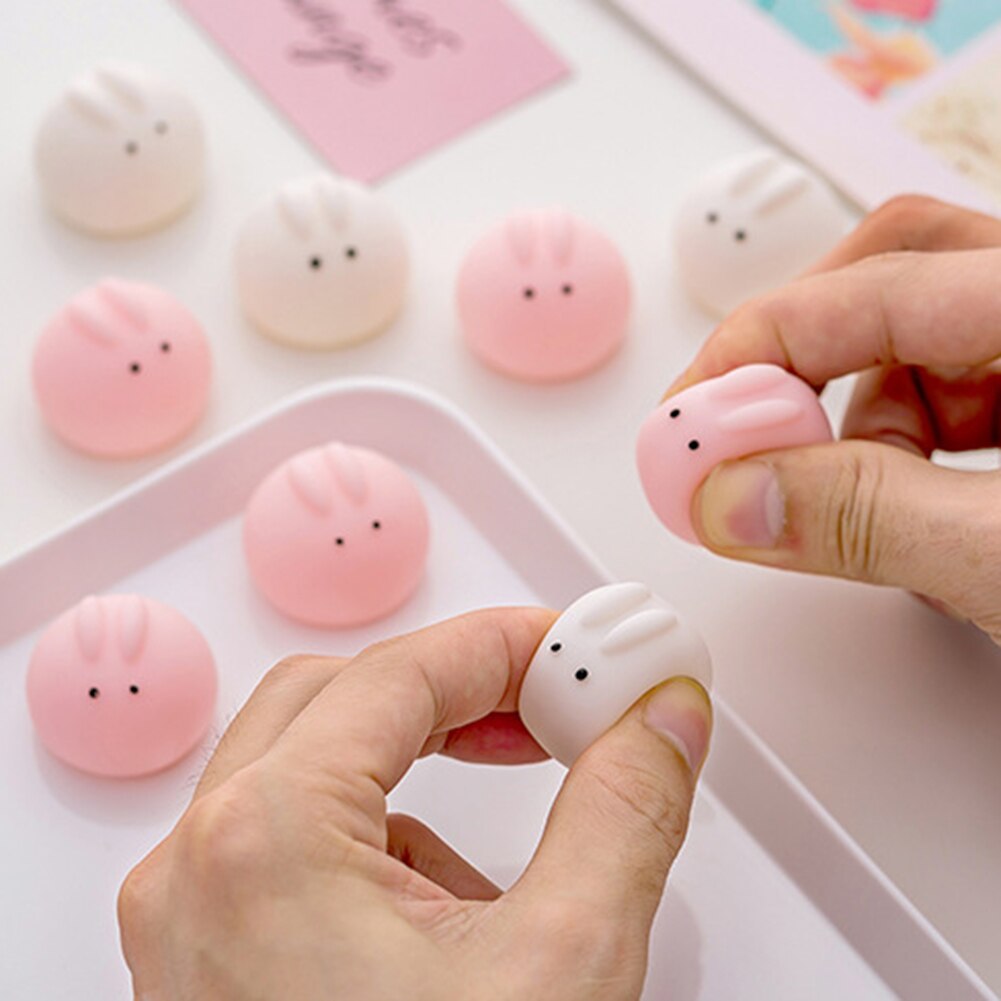 10 PCS Min Change Color Cute Cat Antistress Ball Mochi Rising Soft Sticky Stress Relief Funny Toy