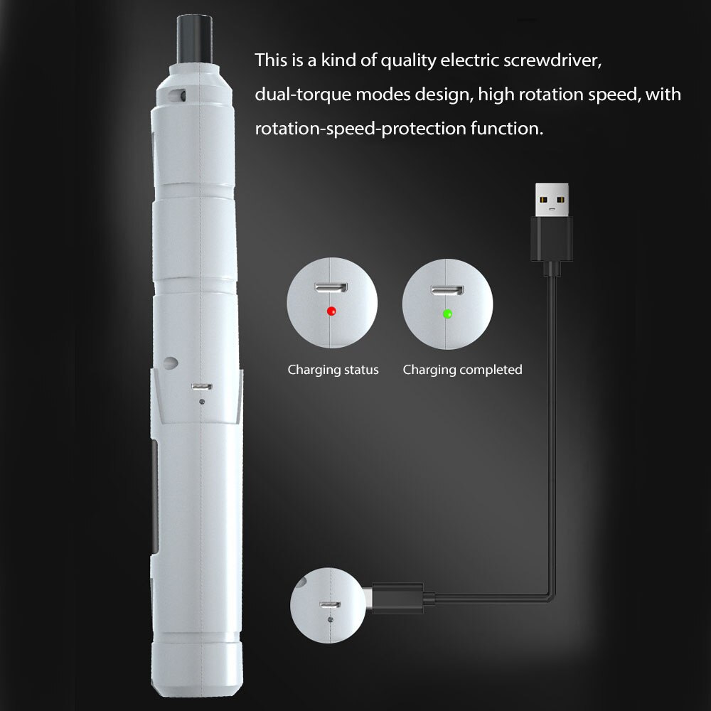 Cordless Screwdriver USB Rechargeable Electric Screwdriver Mini Power Tool Multifunction Screw Driver for Repairing Clock