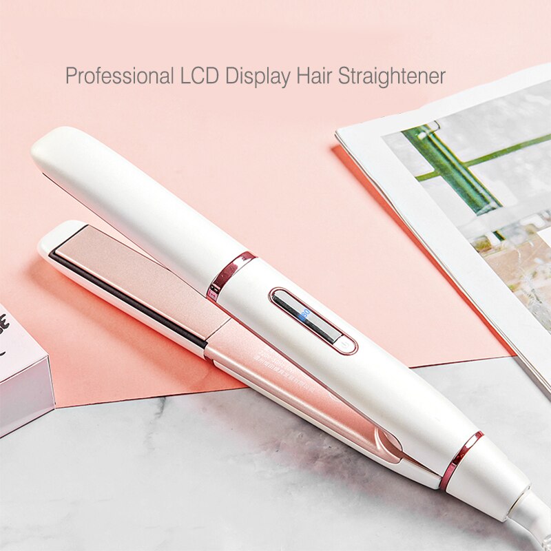 NOVUS PRO Hair Straightener Ceramic Coating Plate Flat Iron with Digital Display Straightening Irons Chapinha Straight Hairstyle