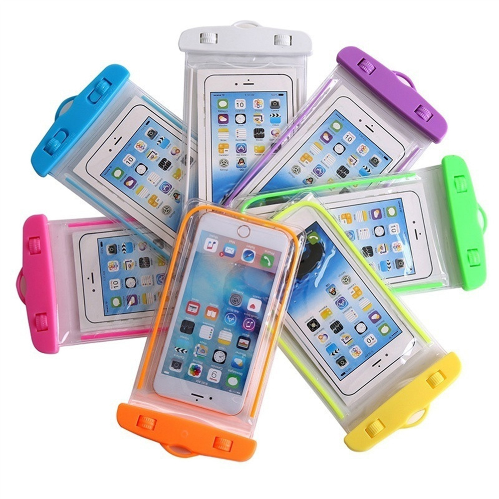 Zwemmen waterdichte tas met lichtgevende onderwater tas mobiele telefoon geval voor alle modellen 3.5 inch-6 inch