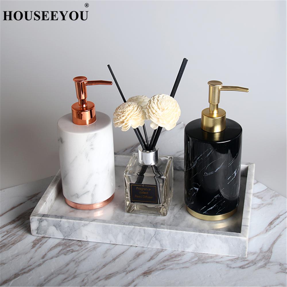 Nordic Style Bathroom Household Hand Pump Liquid Soap Dispenser Lotion Shampoo Bottle Dispenser Fitting Decoration