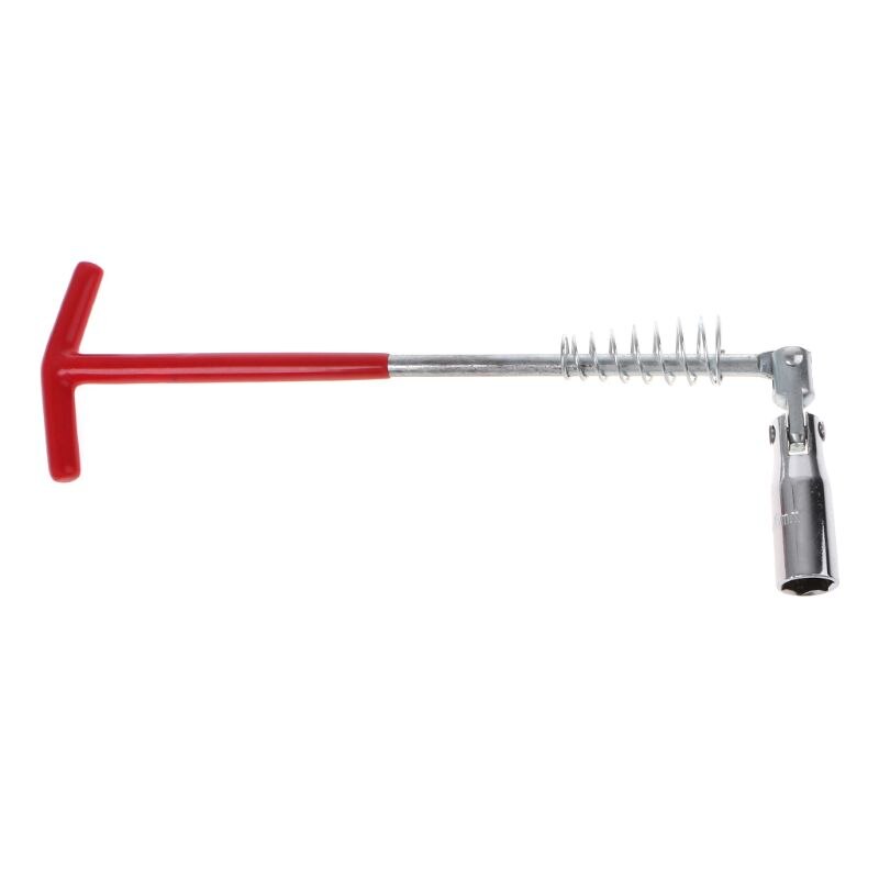 16mm/0.6" Magnetic Spark Plug Removal Tool T-Bar T-Handle Flexible Spanner Socket Wrench Auto Repair Hardware Tools
