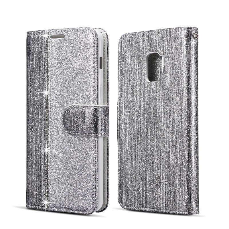 Bling Diamond Flip Case For Samsung Galaxy A8 A7 A750 A6 A3 A5 A520 A320 Leather Wallet Book Glitter Cover Case