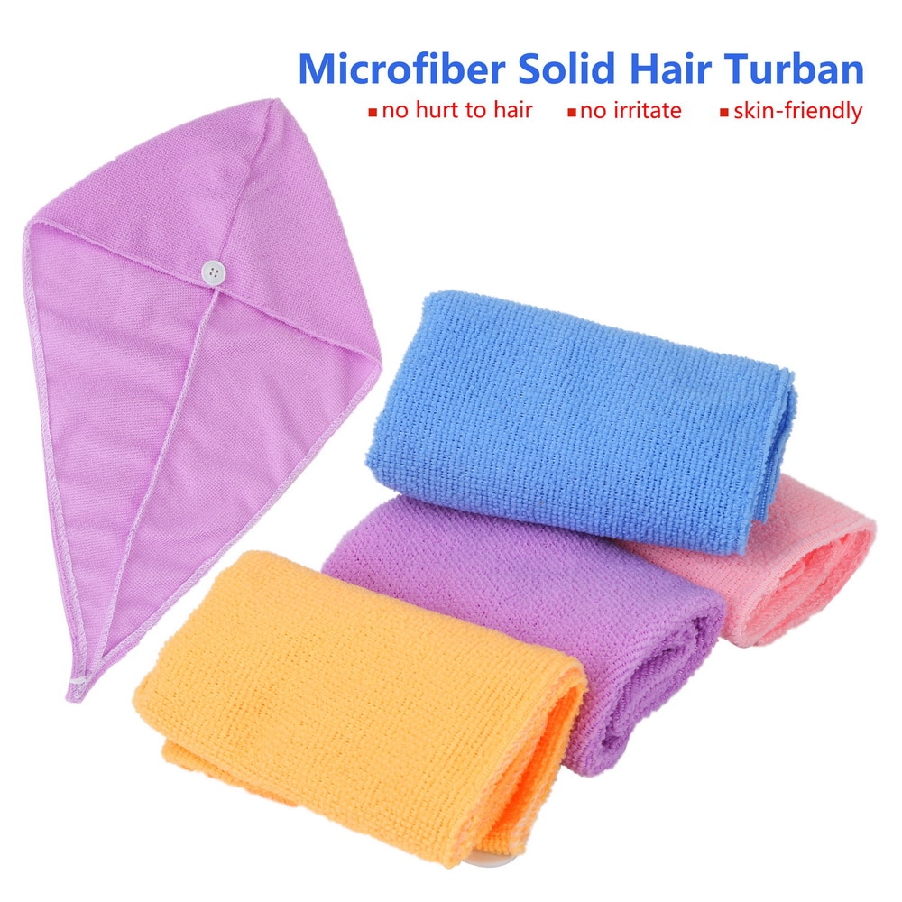 Superfine fibre stoffer badehætte hurtigt tørt hår hat indpakket håndklæde mikrofiber solidt hår turban hjemmetekstil