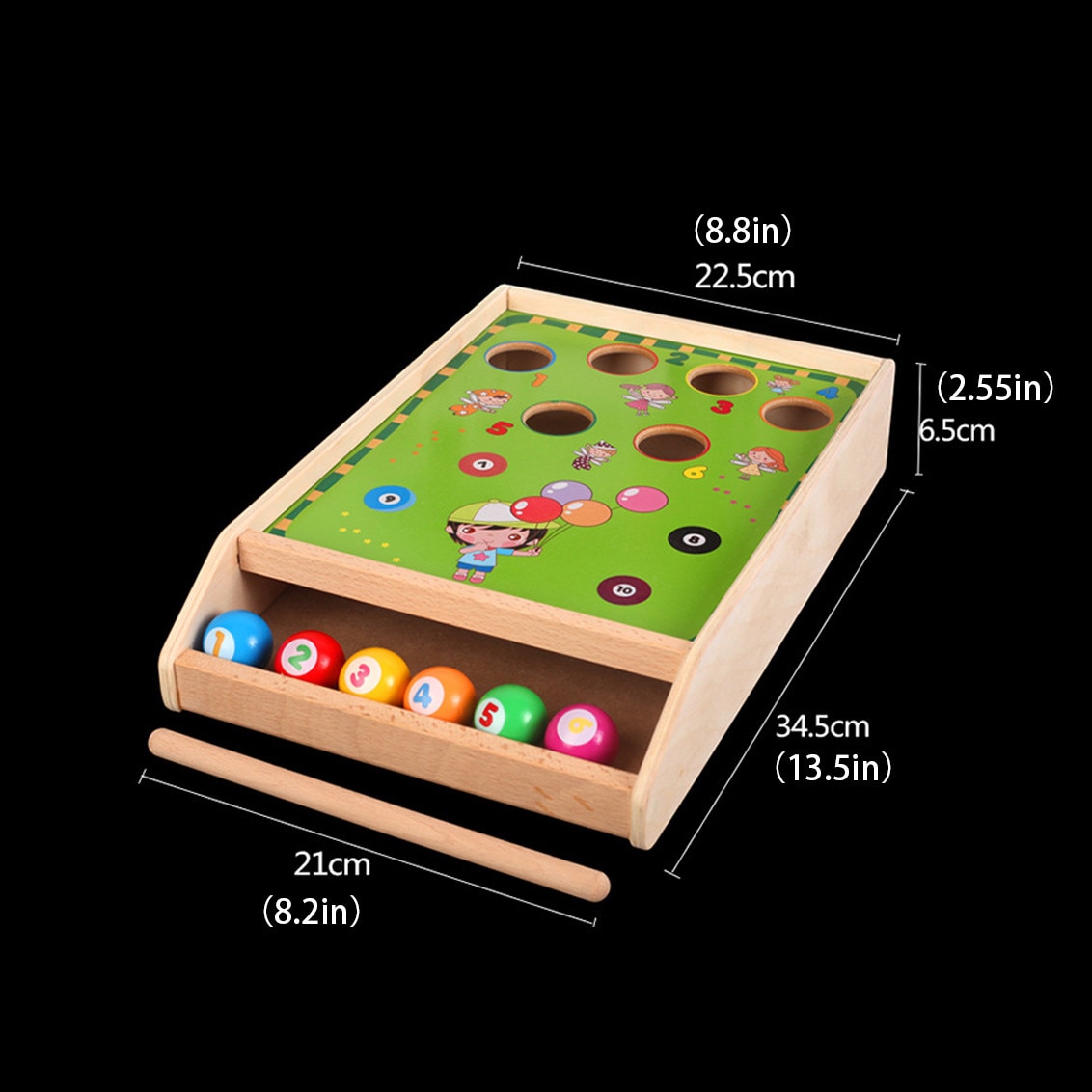 Billiards toys wooden color matching c ognitive parent-child toys Block Board Game Educational Color Cognitive Ability Toys For