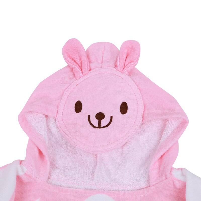 100% coton bébé robe de plage enfant peignoir serviettes de plage Cape infantile dessin animé Animal à capuche bébé serviette de bain (lapin)