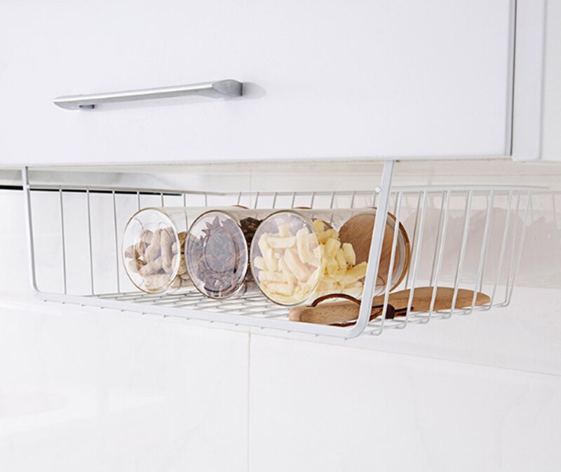 Pendaison sous placard etagere de rangement fer panier maille support cuisine bloc a découper Rack planche a découper porte-serviettes porte d'armoire