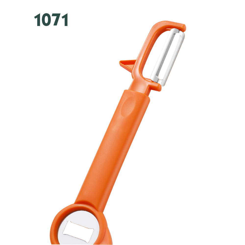 3 in 1 Fruit Vegetable Peeler Stainless Steel Multipurpose Bottle Opener Manual Carrot Potato Grater for Home Cooking Use NIN668: F