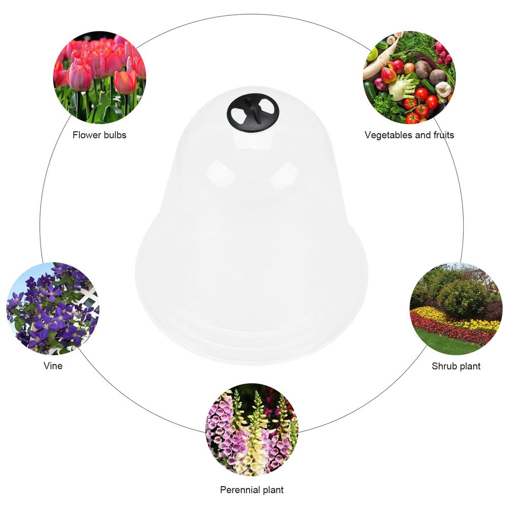 Cloche de plástico para jardín, cubierta de campana para plantas, protector contra heladas, plántulas hidropónicas, 5 piezas