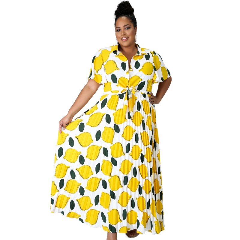 4XL 5XL Plus Size Women Long Maxi Dress Floral Printed Short Sleeve Dresses Casual Beach Loose Pleated Dress Big Size 3XL