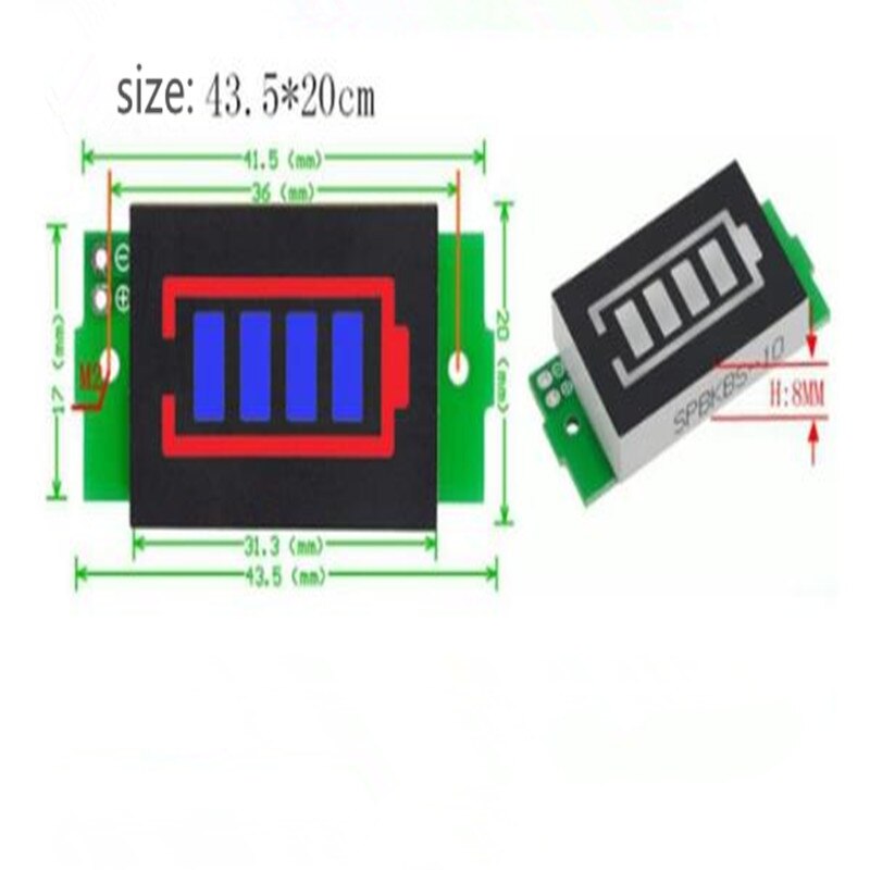 5S 6S 7S 8S Lithium Battery Capacity Indicator Module 16.8V Blue Display Electric Vehicle Battery Power Tester