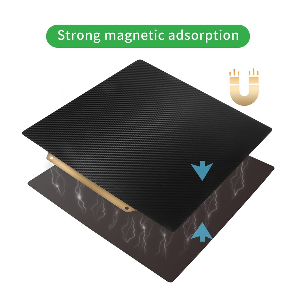 Adesivo magnetico con adesivo 3M 180/220/235/250/310/350mm Nastro magnetico per piastra di costruzione base letto stampante 3D per Ender3 CR20 K1 Max