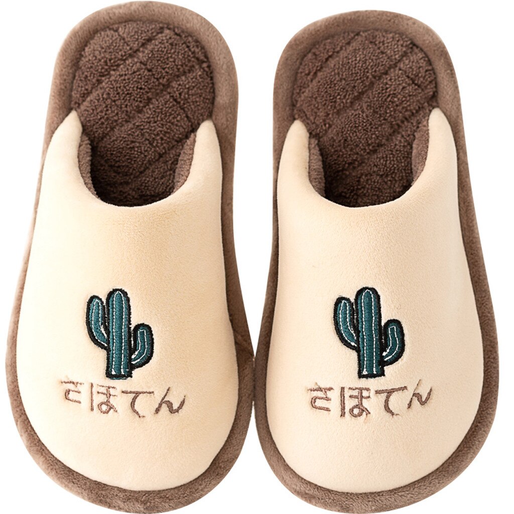 Slippers Toddler Kids Home Slippers Baby Girls Boys Cartoon Warm Indoors Floor Shoes Pantufa Infantil Flip Flops Kids Slippers: Coffee / 12.5