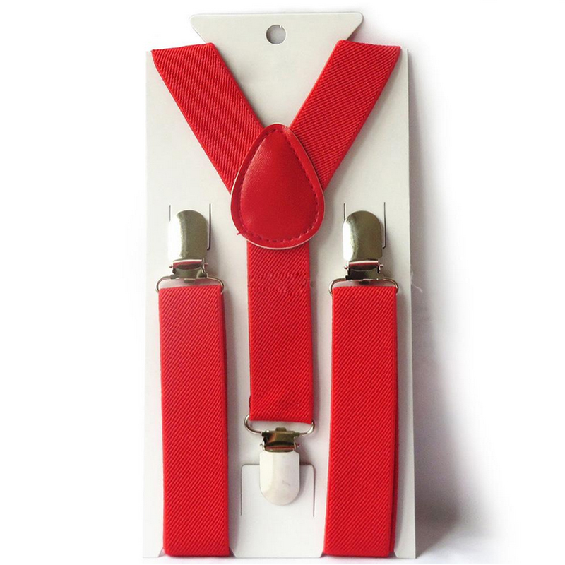 Tirantes de cinta elástica ajustable para niños y niñas, accesorios de boda para bebés, nueva: Rojo
