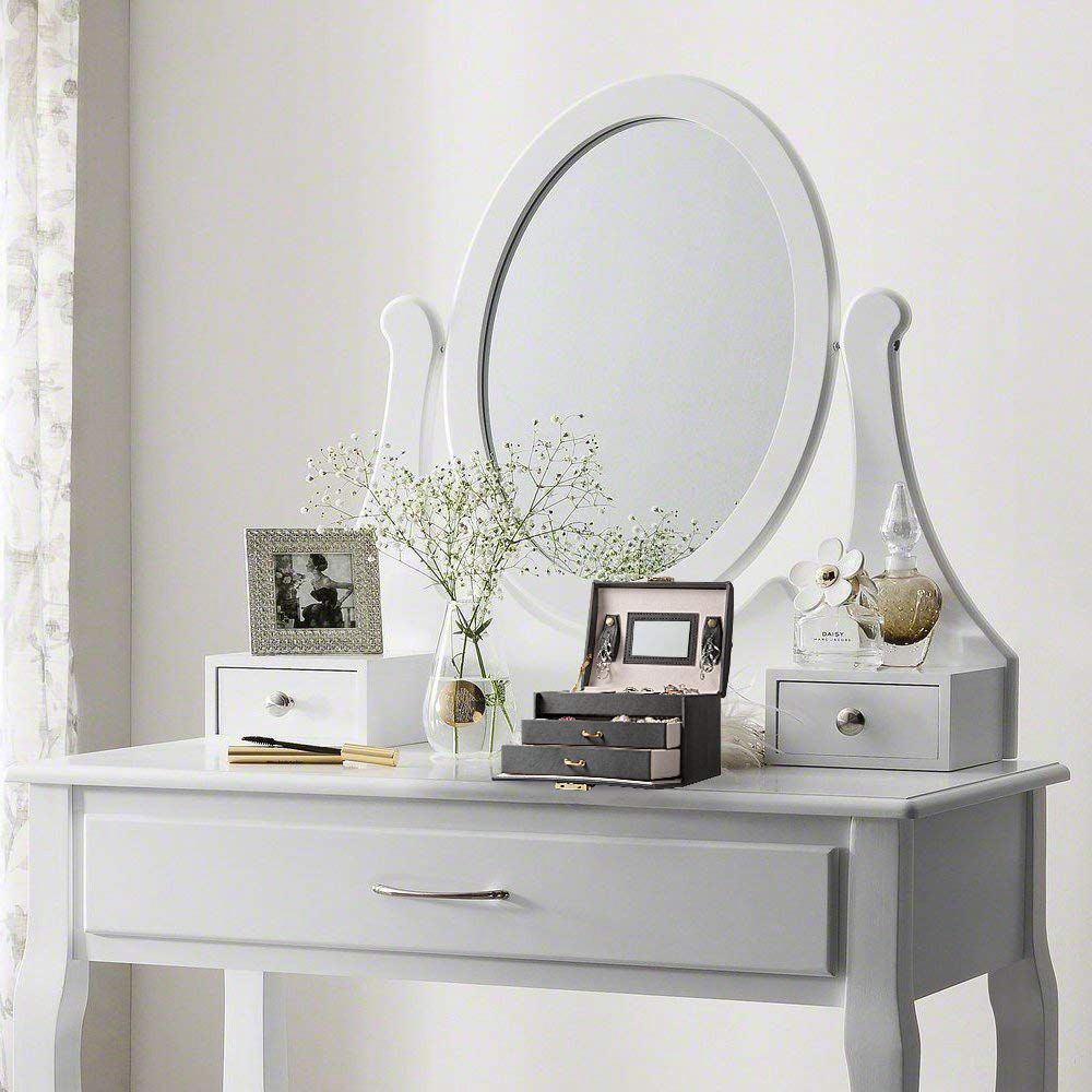 Jewelry box case / boxes / cosmetic box, jewelry and cosmetics beauty case with 2 drawers 3 layers