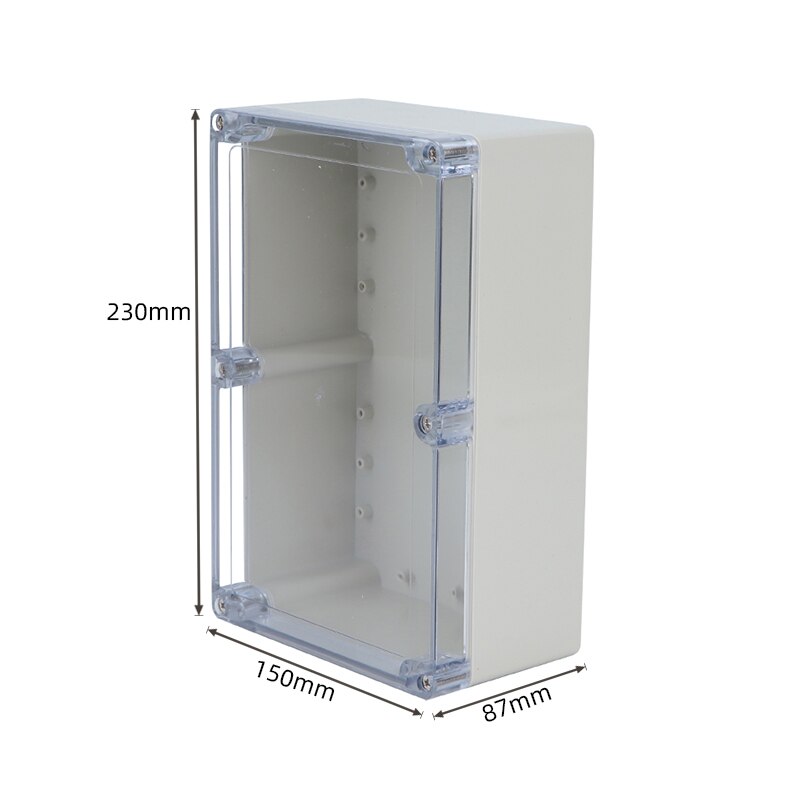 Electrical junction box DIY outdoor electric box project box ABS waterproof plastic shell monitoring power box plastic case: 230x150x87