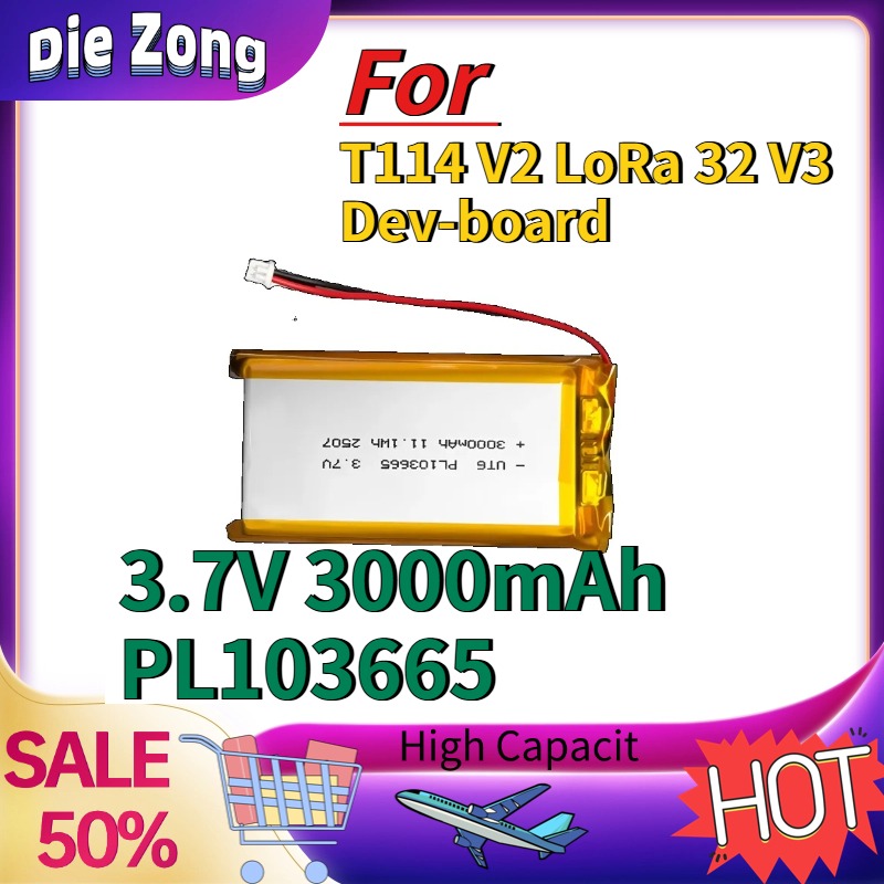 Auf Lagerbier für T114 V2 LoRa 32 V3 Dev-Gremium Lithium-Batterie 3,7V 3000mAh PL103665 LoRa-Batterie Li-Polymer-Akkus