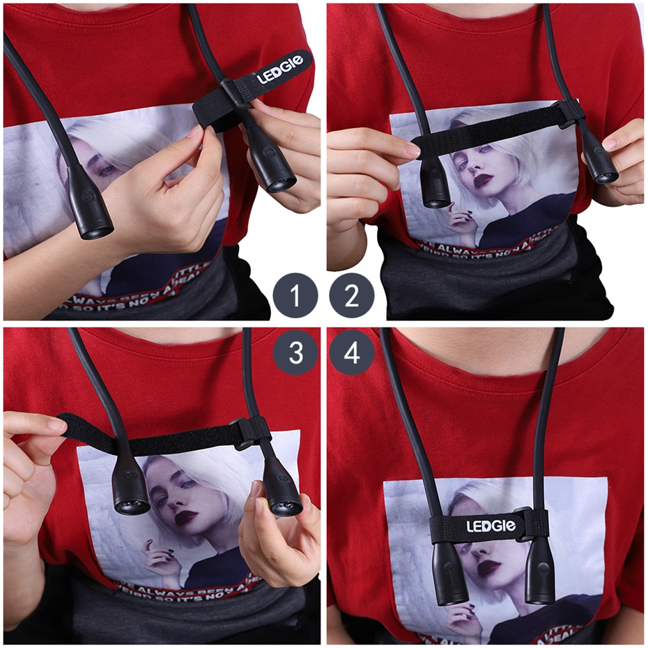 Ledgle Lichtgewicht Boek Licht Flexibele Handsfree Lamp Oplaadbare Leeslampjes Led Nachtlampje Zaklamp Lampe