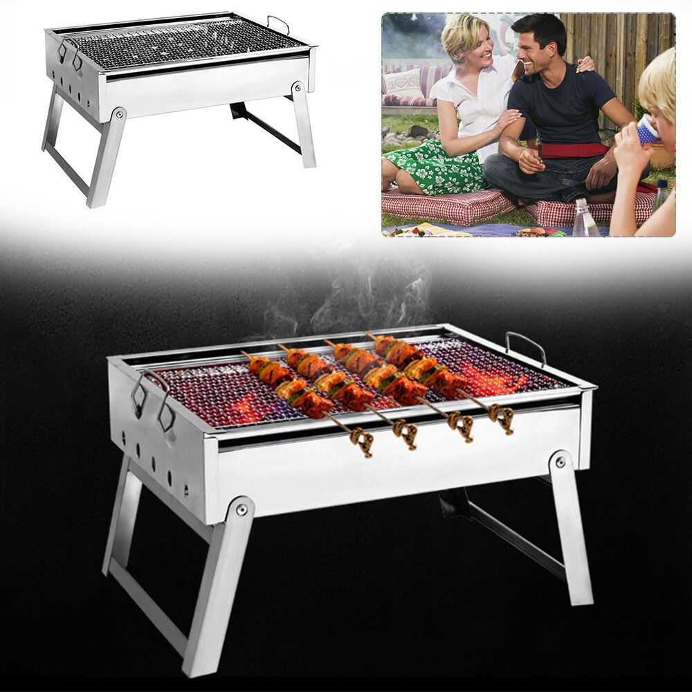 Edelstahl Herd Klapp Toaster Outdoor Toaster BBQ Grill Toast Fach Picknick Kochen Werkzeuge Wandern Holzkohle Camping Grill