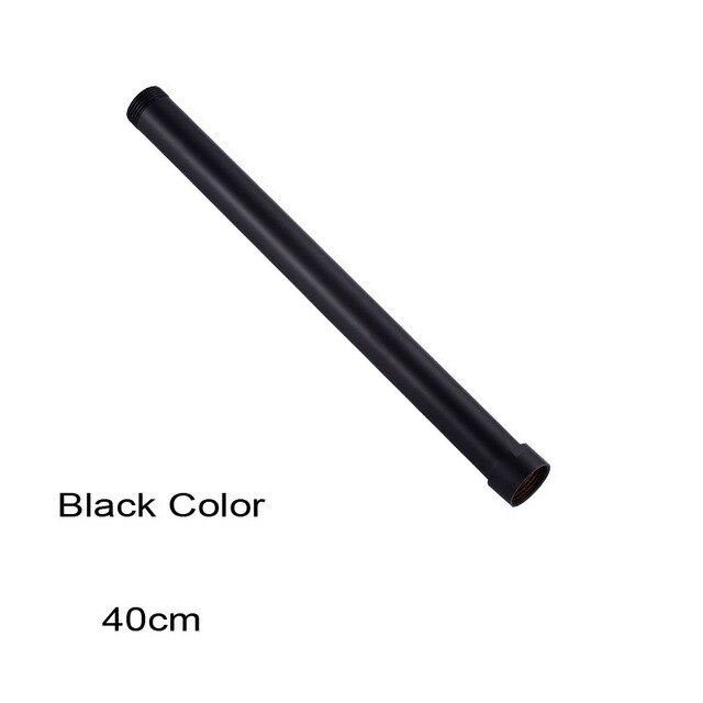 Barra de extensão de tubo de chuveiro quadrado de latão, tubo de extensão redondo de 40cm, salão de elevação, tubo de chuveiro deslizante para alongar o tubo: 2