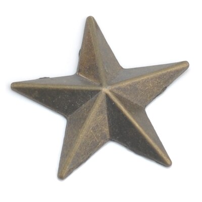 60 set/lote 29mm de aleación de zinc de remaches de metal star vaqueros prendas remaches alumbre de níquel negro bronce dorado ZD-026: Latón envejecido