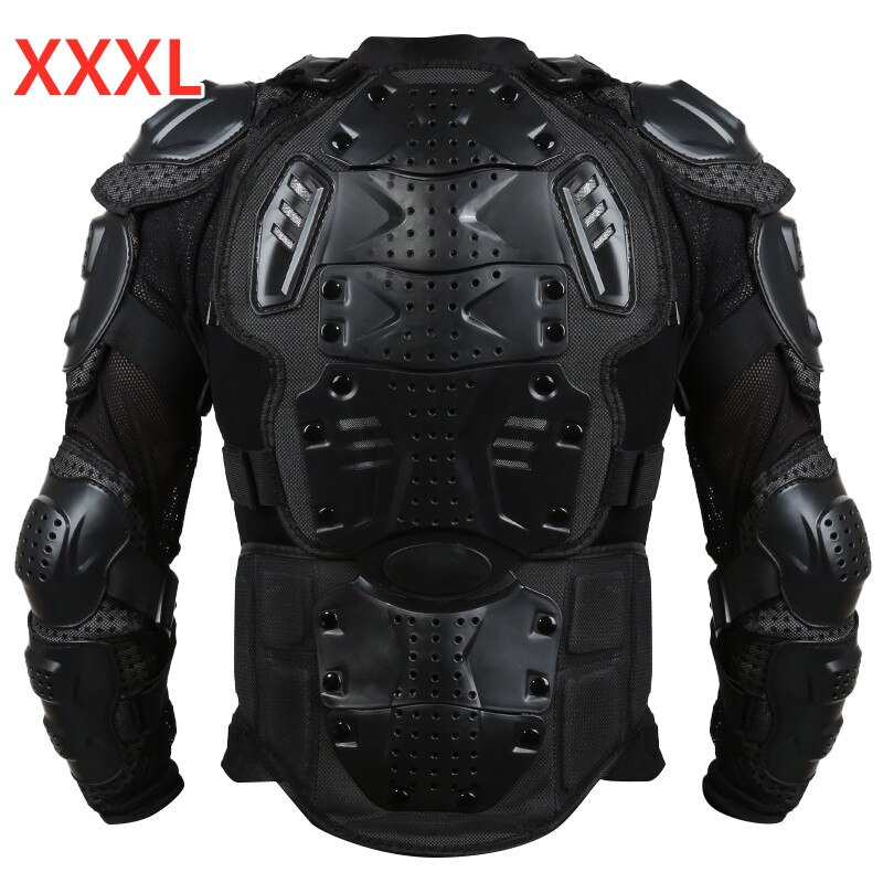 Motorrad Schutz Rügestochen Getriebe Jacke Voll Körper Rügestochen Tuch Moto-Cross Schildkröte Zurück Schutz Motorrad Jacken Schwarz dauerhaft: XXXL