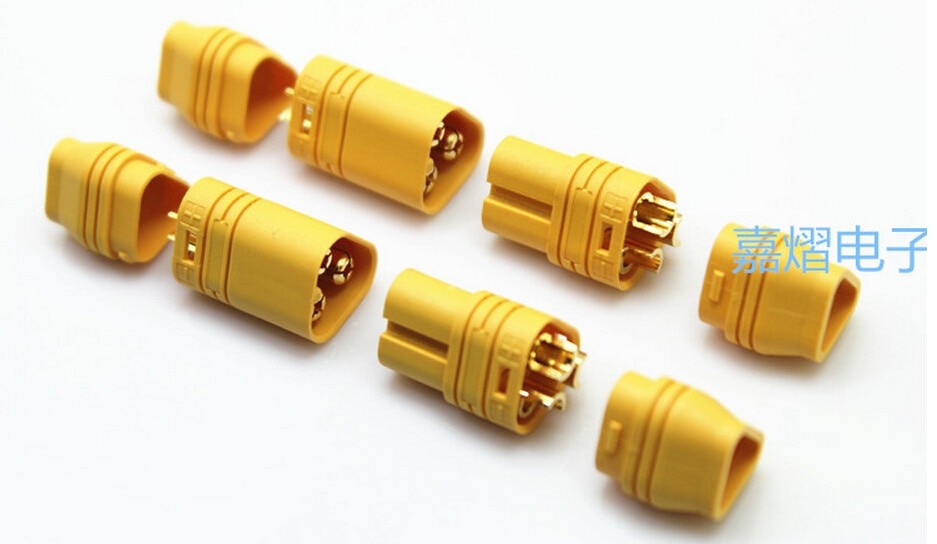Mt60 gule stik trefaset tre polar stik 3.5mm han og hun til rc esc til motor