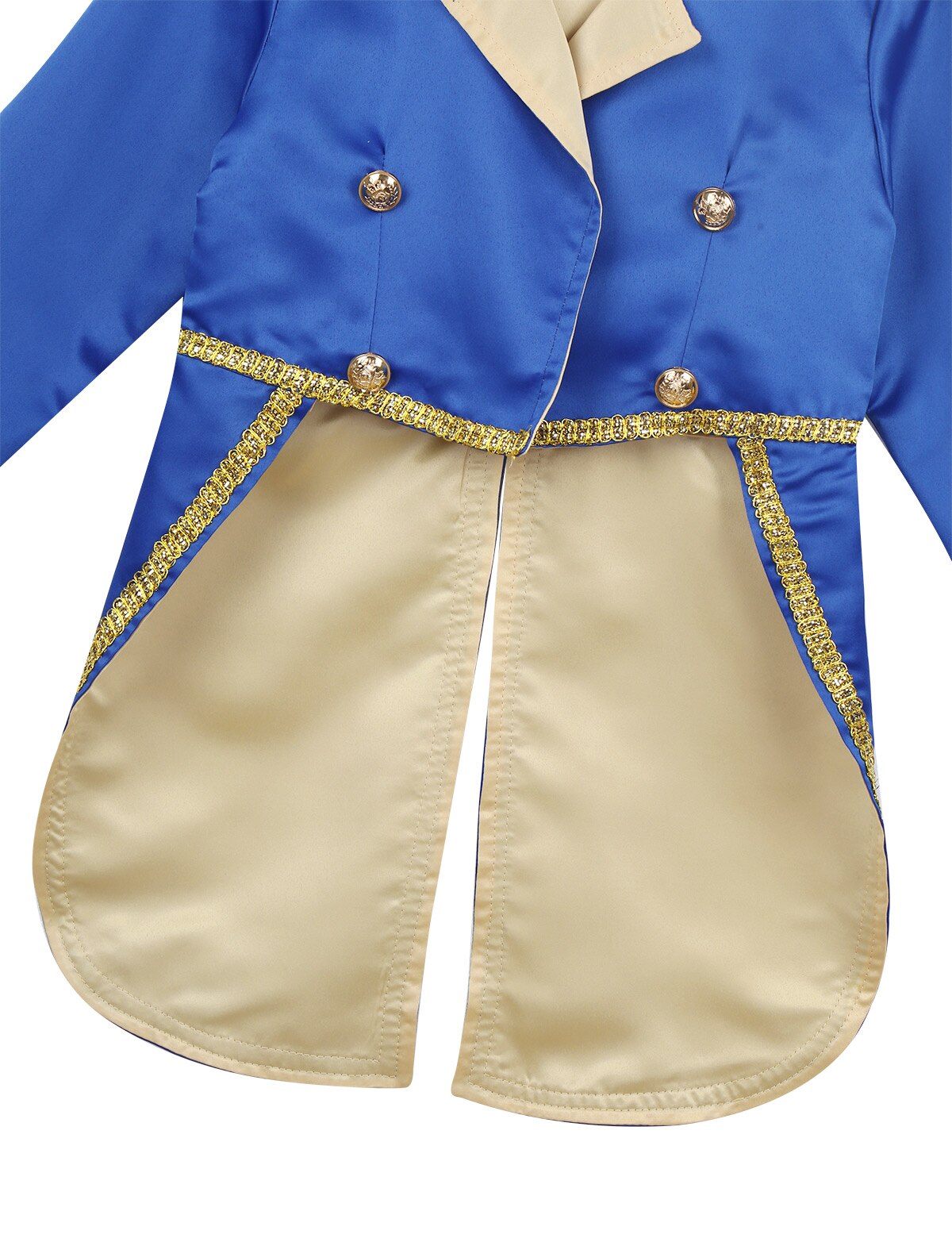Disfraz de Príncipe para niños, chaqueta de esmoquin de manga larga con cuello vuelto, abrigo trasero para Halloween, Cosplay, ropa de ,