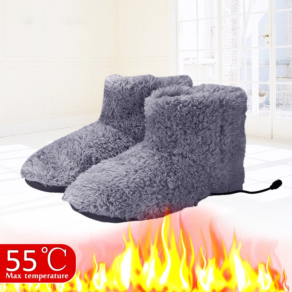 Varme såler plys elektriske varmesko varmesko fodvarmer / par varme sko vinter fodvarmer