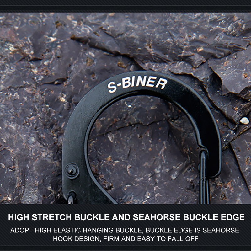 5pcs Portable Stainless Steel Type Carabiner With Lock Anti-Theft Outdoor Camping Backpack Buckle Tool Mini Keychain Hook