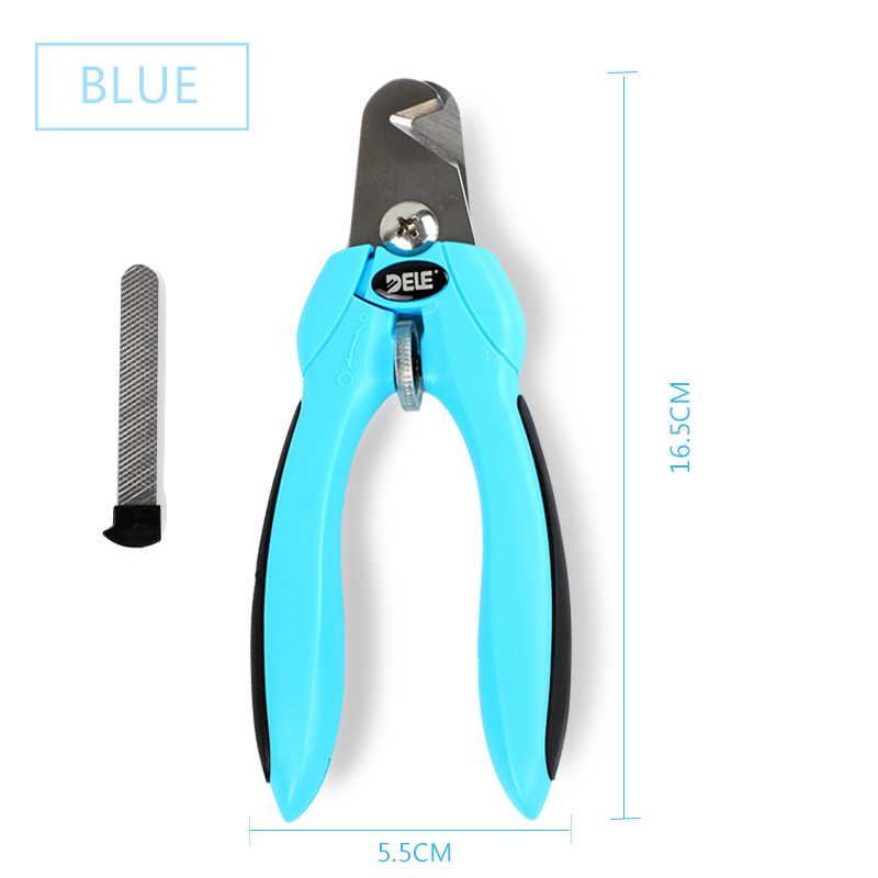 HOOPET Professionele Hond Nagelknipper Huisdier Nagelknipper Hond Kat Nail Grinder Rvs Nail Trimmer Grooming Schaar: Blauw