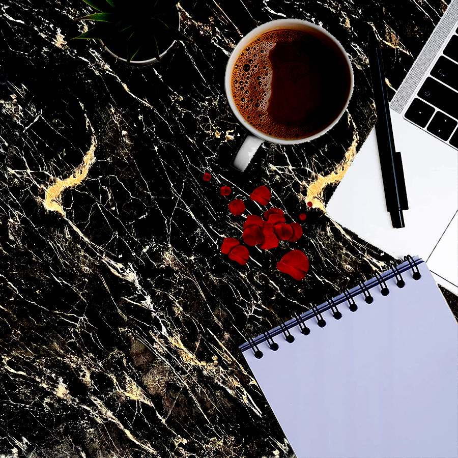 1 st svart marmormönstrad väggbakgrund väggklistermärken olje- och smutsavvisande möbelrenovering självhäftande tapet