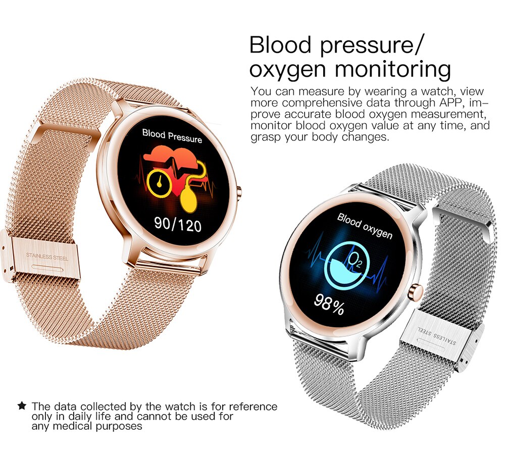 PLUMZONG Smart Watch Women Waterproof Smartwatch Multi-sports Heart Rate Monitor Blood Pressure Oxygen Fitness Bracelet for Lady