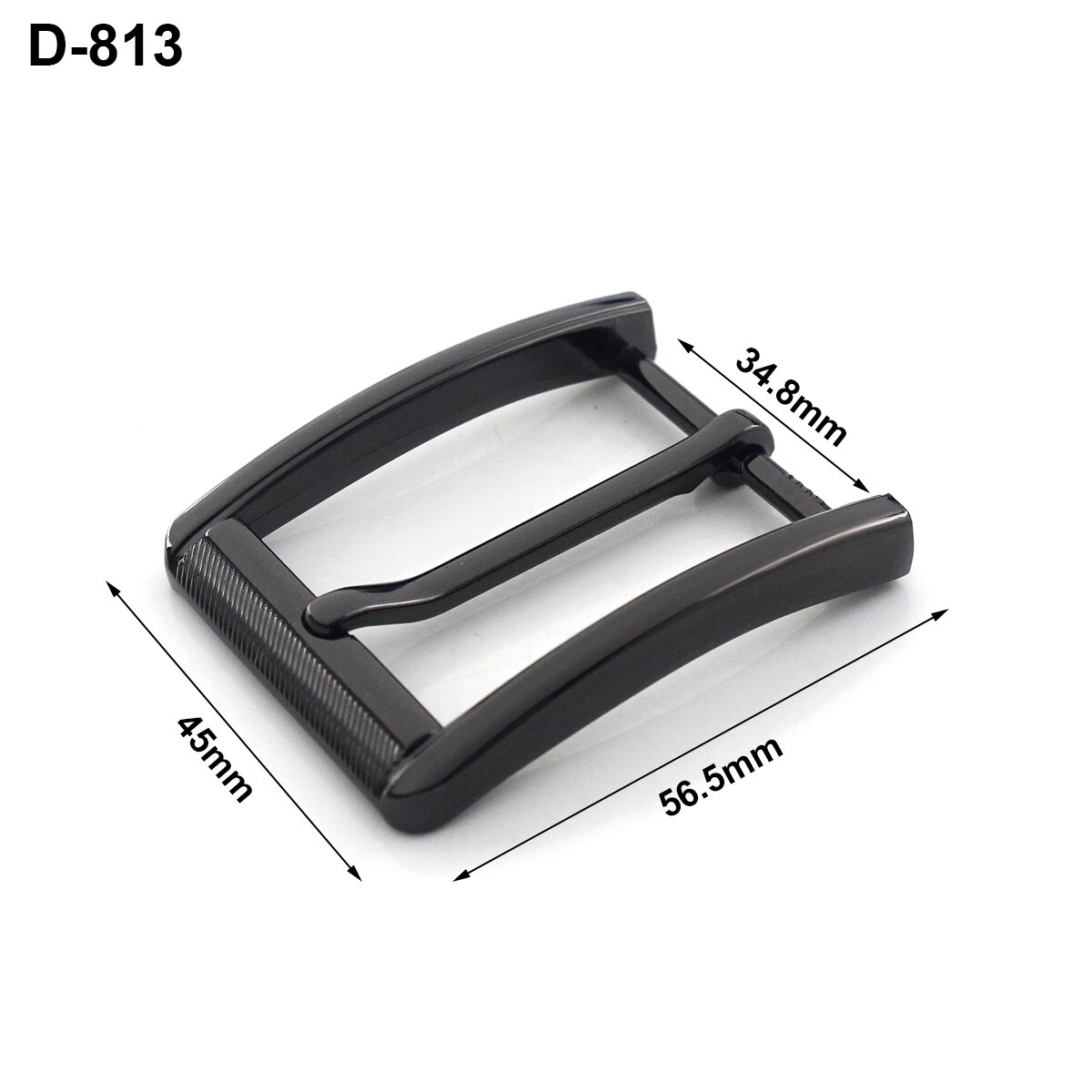 1pcs 35mm Belt Buckle Black For Men Metal Clip Buckle End Bar Heel Bar Single Pin Buckle for Leather Craft Strap DIY