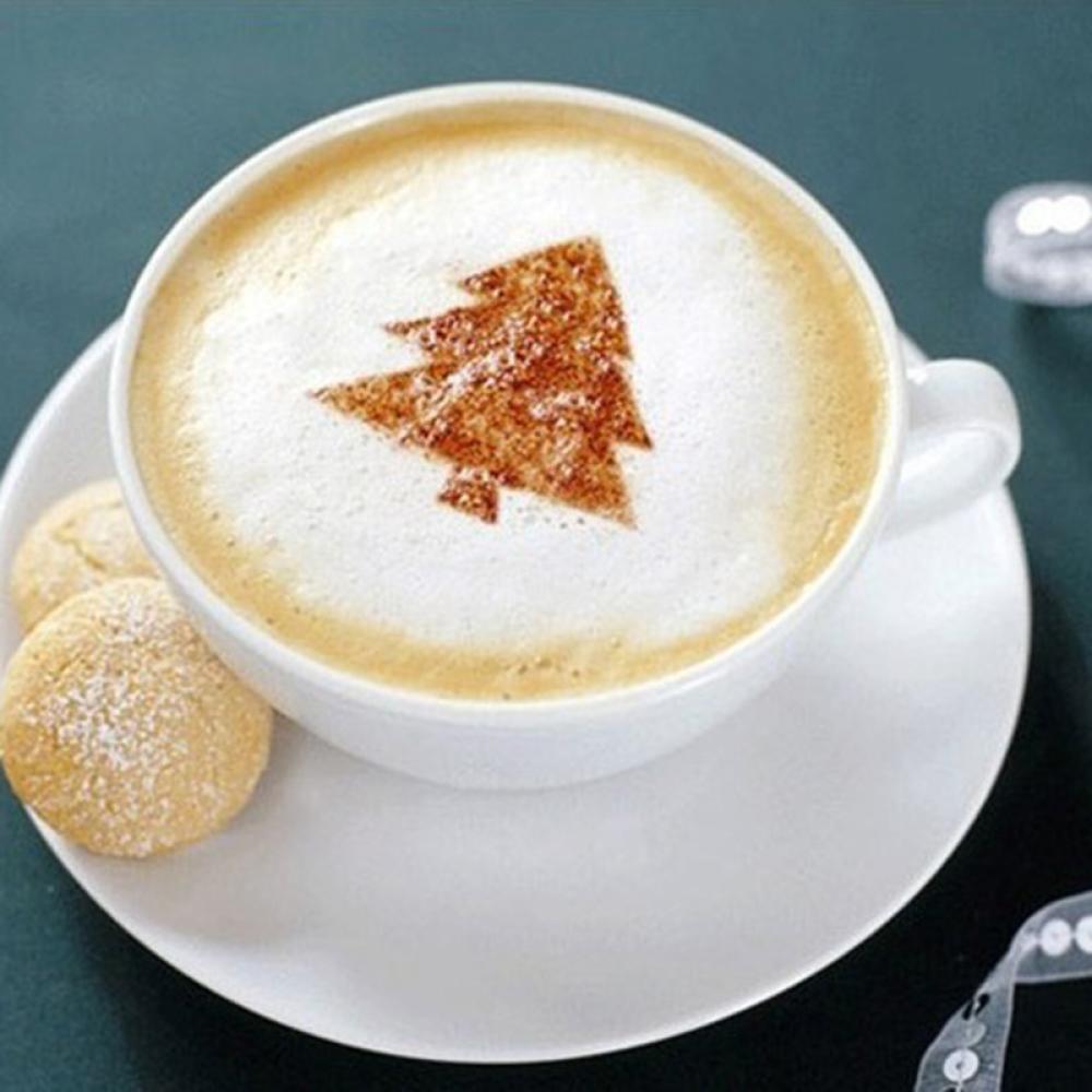 Helppo 16 kpl kahvi latte art stensiilit tee itse koristelu kakku cappuccino vaahto työkalu cn