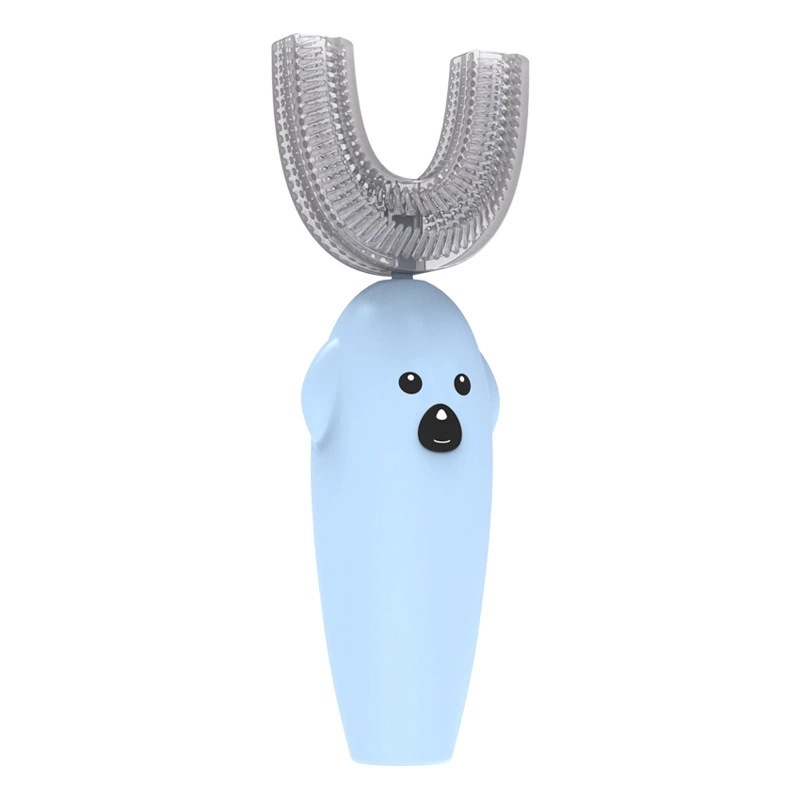 U 360° Kids Brush Automatic Sonic Electric Toothbrush for Kids USB Children Ultrasonic Mouthpiece Toothpaste 2022: Blue